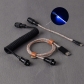 Drop Ship 4.6ft Coiled RGB Light-Emitting Type C USB Cable for Mechanical Gaming Keyboard, GX16 Aviator Connector Luminous Cord